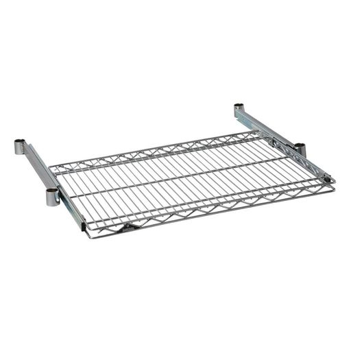 ドウシシャルミナスラックスチールラックパーツスライド棚板スライドシェルフ幅76x奥行46cmSR7645-Sスリーブ無し耐荷重15kg頑丈23cm引き出し可能追加棚板防錆加工ポール径25mm炊飯器レンジプ…