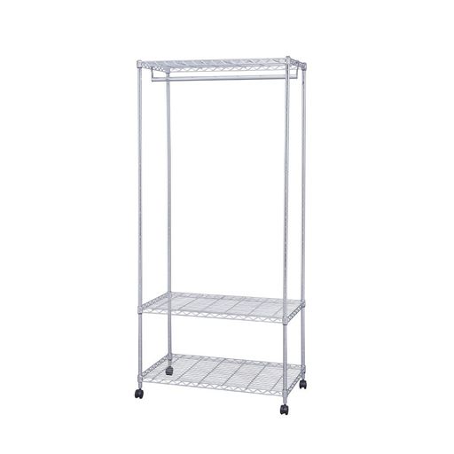 アイリスオーヤマ(IRISOHYAMA)ラックメタルラックワードローブキャスター付きハンガーラック洋服掛け防サビ加工ポール径19mm幅80x奥行45x高さ174.5cmスチールラックサビに強いMTO-WR80