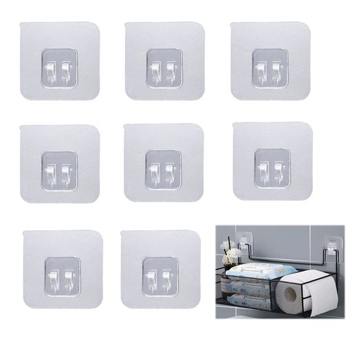 nalaina浴室ラックテープ壁掛けラック用テープ(8枚セット)強力粘着テープ歯ブラシフック鉄棚固定壁傷つ..