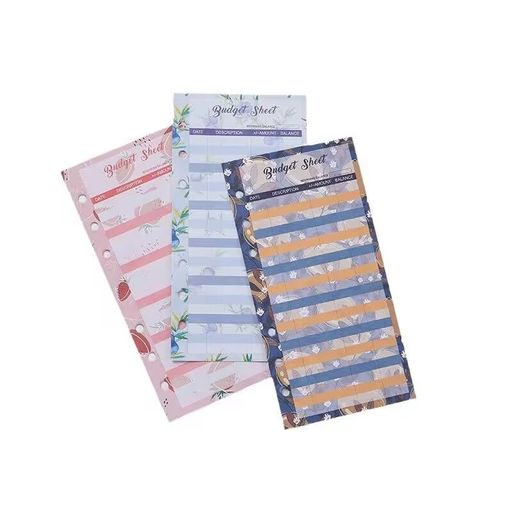 LAPOND 家計簿手帳専用 予備予算シート バジェットシート カラープリント(12枚入り)