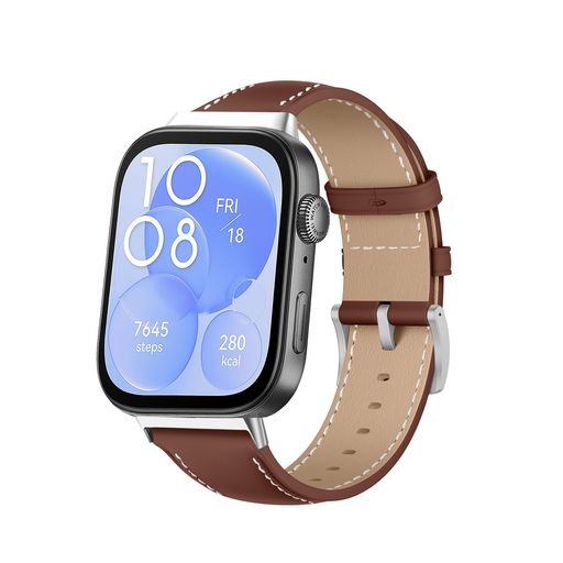 [LANQII]レザーバンド用のHUAWEIWATCHFIT3コンパチブル対応PUレザー素材ベルトソフト柔軟性ビジネス風交換ベルトレディース&メンズ革製ストラップ(ブラウン)