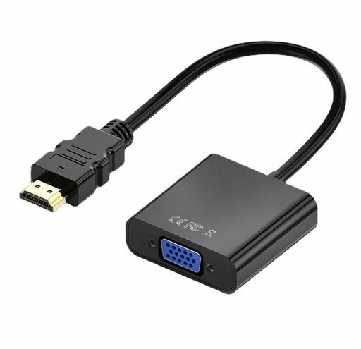 HDMI-VGA(D-SUB)アダプター (オスからメス、逆方向に非対応) イヤホンなどのオーディオ機器を自由に接続でき ハイビジョン変換器1920×1080 Pハイビジョン解像度プラグアンドプレイ安定伝送
