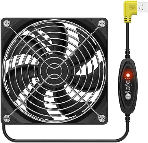 moriyaa冷却ファンUSB扇風機1500RPM強力冷却静音3段風量調節可PCファン換気扇ダブルボールベアリング超..