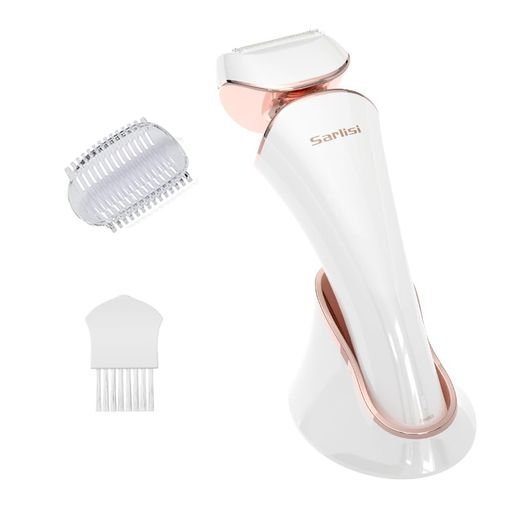 レディースシェーバー広範囲対応IPX6防水乾湿両用無駄毛処理電動式3in1ボディーシェーバーローズゴールド&ホワイト