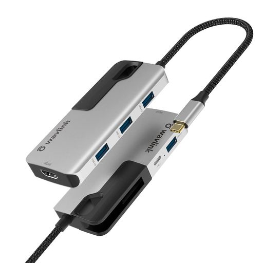 WAVLINKUSB-C6-in-1ドッキングステーションPowerDelivery/87W出力HDMI/4K@30Hz4つのUSB3.0対応ポートUS..