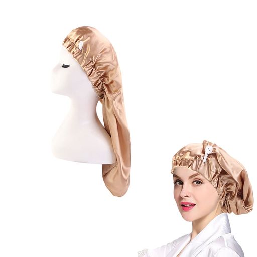 nalainaナイトキャップ枝毛防止摩擦軽減保湿美髪天然シルク100%ロングヘア用お休みキャップ就寝用ヘッ..