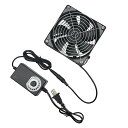 YOWEE 120MMX25MM DC 12V 小型 冷却ファン ケースファン AC 100-220V スピードコントローラー付き 窓用 温室用 車中泊 换気扇