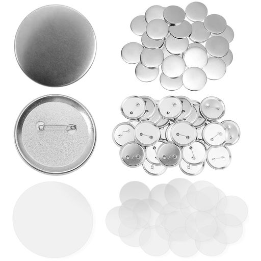 siawadeky缶バッジ素材セット75mm40個入り丸型メタルバッジパーツ防錆耐久性缶バッジマシーン用素材オ..