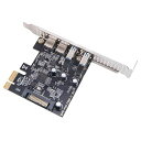XiwaiUSBPCI-EExpressカード1枚USB3.1Gen15GbpsデュアルType-A&Type-CUSB-Cメス-PCI-EアダプターuPD720201ロープロファイルブラケット付き