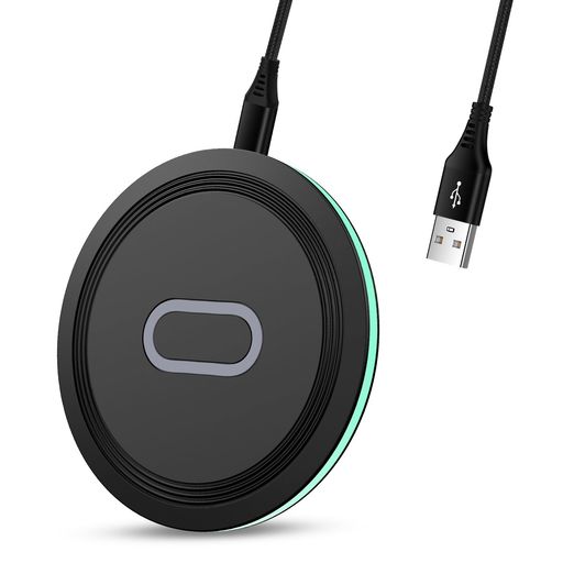 ワイヤレス充電器 QI認証 最大15W出力 急速充電 置くだけ充電器 ワイヤレスチャージャー IPHONE 15充電器 QUICK CHARGE 2.0/3.0アダプター USB-C(2.0)ケーブル付き 超薄型