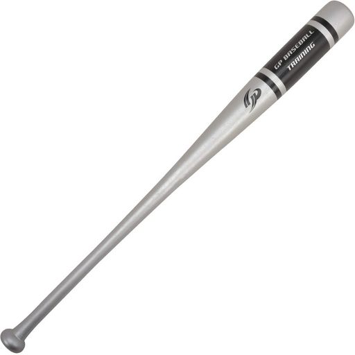 GP(ジーピー)野球トレーニングバット85cm1000g木製実打可能シルバーxブラック