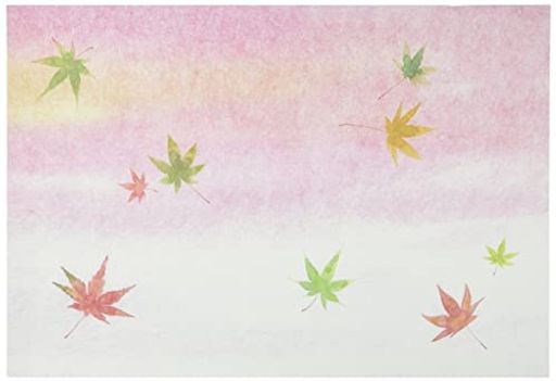 若泉漆器上質紙マット尺3寸長手テーブルマット朧(おぼろ)シリーズもみじ(朧)100枚入B-26-17