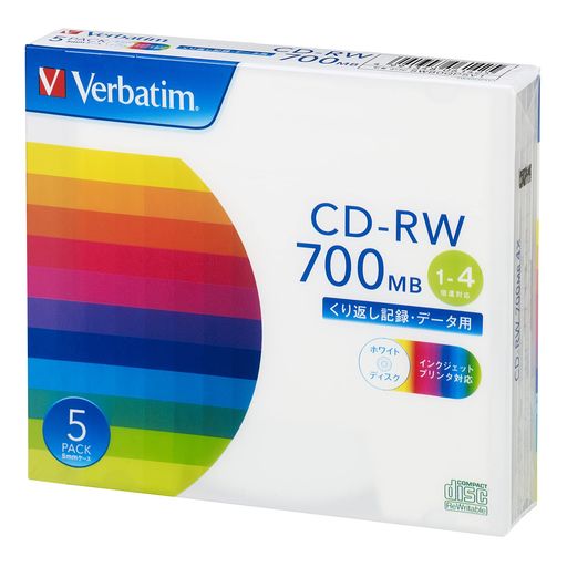С٥ॸѥ(VERBATIM JAPAN) ֤Ͽ CD-RW 700MB 5 ۥ磻ȥץ󥿥֥ 1-4® SW8...