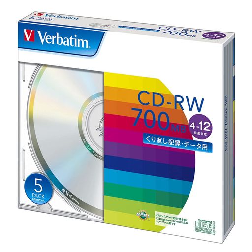С٥ॸѥ(VERBATIM JAPAN) ֤Ͽ CD-RW 700MB 5 Сǥ 4-12® SW80...