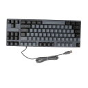 RGB コンパクト ゲーミング キーボード、USB 有線 87 キー ゲーミング キーボード RGB バックライト付きゲーミング キーボード ラップトップ PC コンピュータ ゲームや仕事用