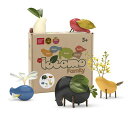 TaksaToysロコモ・ファミリー1木製動物玩具5個セット-モンテッソーリ・ウォルドルフの屋外遊び3~7歳以上用