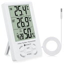 NEOTECK 温湿度計 精度± 1°C センサー LCDデジタル 室内外温度 室内湿度 置き掛け両用 温湿度測定 家庭用 熱中症予防 18ヶ月保証期間
