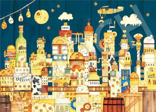 楽天YUMAshoppingmalエポック社500ピースジグソーパズルイラスト/アート西村典子台所下のチーズの街（38x53cm）07-464sのり付きヘラ付き点数券付きEPOCH