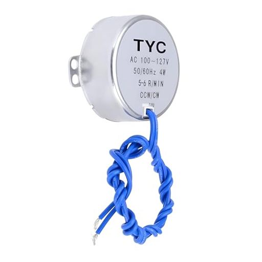 【REYLNXR】シンクロモーター同期モーターAC110VCCW/CW駆動モーター定格周波数回転速度不変コイル焼損なし自働回転方向逆転低消費電力低騒音(AC110V5-6RPM、1個入り)