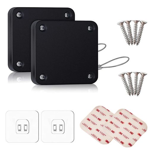 YFFSFDCドアクローザー自動ドアクローザーワイヤーロープ室内用自動ドア引き戸小型静音貼り付けネジ兼..