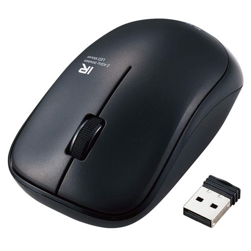 エレコム(ELECOM) ワイヤレスマウス ENELO M-IR07DRSKBK 抗菌 静音 電池寿命約2.5年 3ボタン ブラック