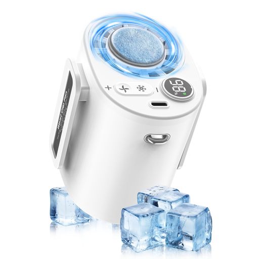 【2025新登場・冷却プレート付き】腰掛け扇風機ベルトファンハンディファン冷却プレート携帯扇風機充電式アウトドア5000mAh電池内蔵100段階風量調節LEDディスプレイくびかけ手持ち4way腰掛…