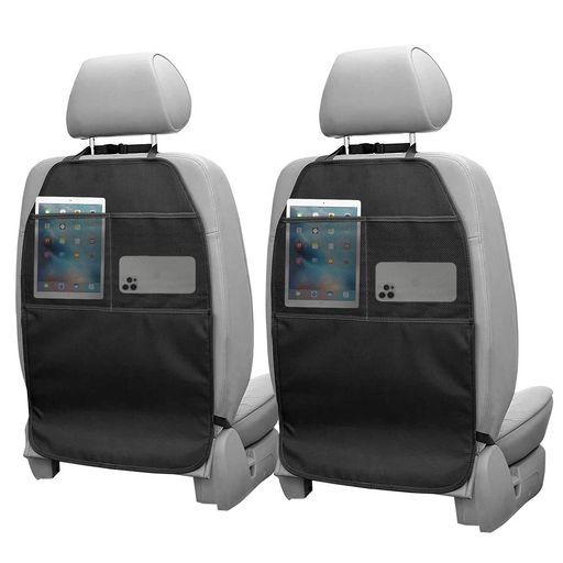 FYYキックガード車用シートバックポケット汚れ防止収納ポケット後部座席カバー小物入れカー用品2枚セット汎用取り付け簡単