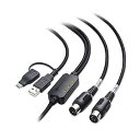 CABLE MATTERS MIDI ケーブル 2M MIDI USB 変換ケーブル USB MIDI ケーブル MIDI USB C 変換ケーブル ブラック(2)