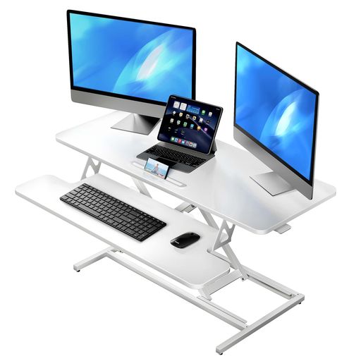 ERGOMAKERスタンディングデスク卓上タイプ幅101cm高さ調節11.5~51CMガス圧昇降式昇降式テーブル立ち卓..