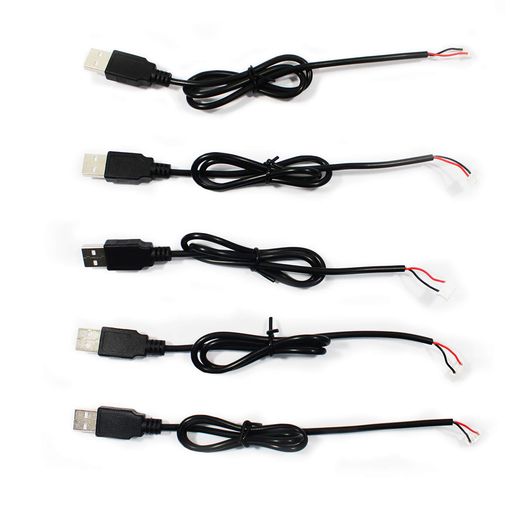 VSDISPLAY USB ケーブル 5V DC電源供給ケーブル 長さ50CM 5本 (USB-PH2.0)