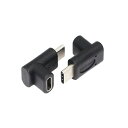SINLOONタイプC USB 3.1アダプタ、TYPEC角度90度のUSB-C USB 3.1型Cオス - メス へアップアップ&ラップトップ&タブレット&携帯電話用アップダウンアダプタ(2パック(アップダウン)(2)