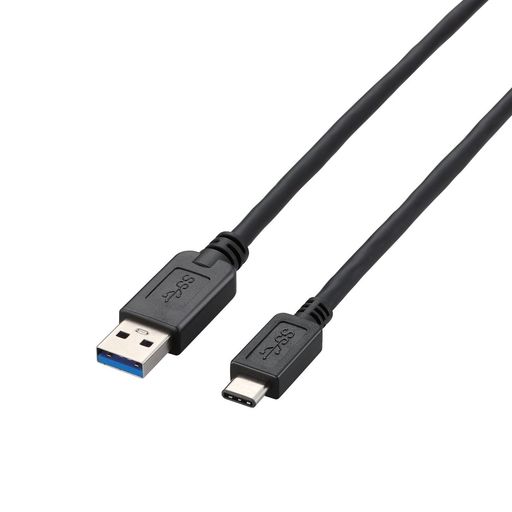쥳USB֥TypeC(USBAtoUSBC)2.0mUSB3.13AϺ5Gbps֥åUSB3-AC20BK