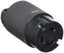 明工社 接地2P 30A引掛コネクターボデー 30A 250V (黒) (L6-30R 準拠) MH8173B(2)