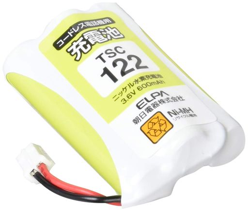 エルパ(ELPA) 電話機用充電池 パナソニック他同等品 電池パック 3.6V 600MAH ニッケル水素充電池 TSC-122