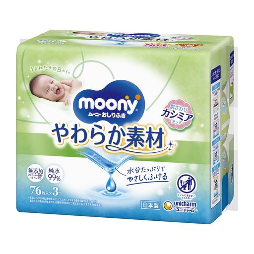 ム-ニ- おしりふきやわらか素材詰替76枚×3 500-159604-00