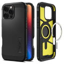 SpigeniPhone16ProケースMagSafe対応マグネット搭載スタンドマット耐衝撃米軍MIL規格タフ・アーマー(AI)・マグフィットACS08146(ブラック)(2)