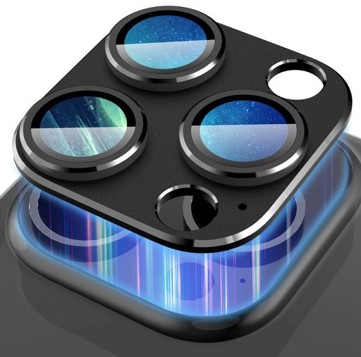 SUOMAN FOR IPHONE 15 PRO /15 PRO MAXカメラレンズプロテクター、磨り金属のカメラレンズスクリーン保護フィルム、一体型のアイフォン15プロ/プロマックスの背面カメラカバー(マット-黒)