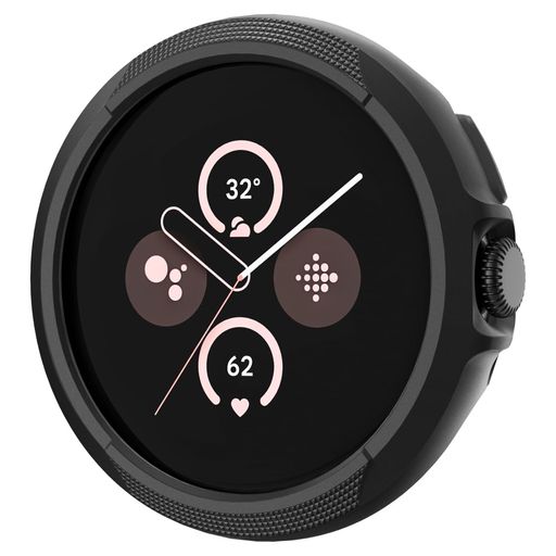 SPIGEN GOOGLE PIXEL WATCH 3 LARGE ケース 落下 衝撃 吸収 簡易着脱 シンプル スリム 軽量 すり傷 防止 保護カバー リキッド・エアー ACS07598 (マット・ブラック)
