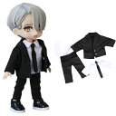 rakulifeyOB11サイズ衣装オビツ11服スーツセットコートシャツパンツ靴下オビツドール11cm用服4点セット(ブラック)