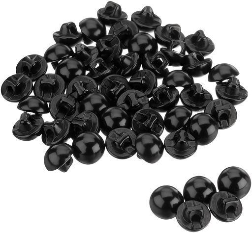 日本紐釦貿易(NipponChuko)裏穴目玉ボタン144個入φ10mm黒CE143-1-144手芸用品ボタン・フック目玉ボタン