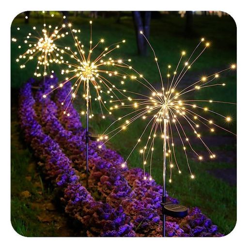 クリスマスツリーライトledソーラー90電球8モードソーラーライトガーデンライト屋外ソーラー装飾用ソーラーステークライト芝生ランIP65防水夜間自動点灯LEDイルミネーションスターバー…