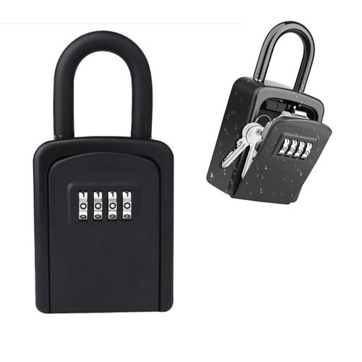 HoshiZoraセキュリティキーボックス4桁ダイヤル式キーボックス壁掛け南京錠キーボックス壁掛け防犯盗難..