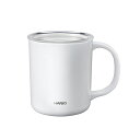 HARIO(ハリオ) セラミックコーティング 真空二重保温マグ ホワイト 350ML フタ付き CMG-350-W(3)