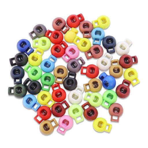 [Cluoling]コードロックコードストッパーカラフルゴム紐スプリングコードストッパーゴム調整バックルロープアウトドアプラスチック製コードロック調整ストッパー衣類バッグコードロッ…