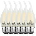 ZOHADTAK LED エジソン電球 シャンデリア電球 60W形相当 720LM E26 6W 復古電球 磨りガラスの材質 調光器非対応 4000K 昼白色 ...