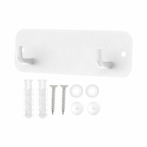 CAPASTEC壁掛けラックウォールハンガーウォールフックコートラック壁掛けコートフック掛けフック2連ハットラック玄関用バスルーム用タオル掛けホワイト