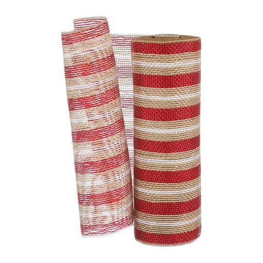 PATIKIL装飾メッシュリボン10インチx10ヤードメッシュリボンロールクリスマスツリーリース装飾用箔メタ..