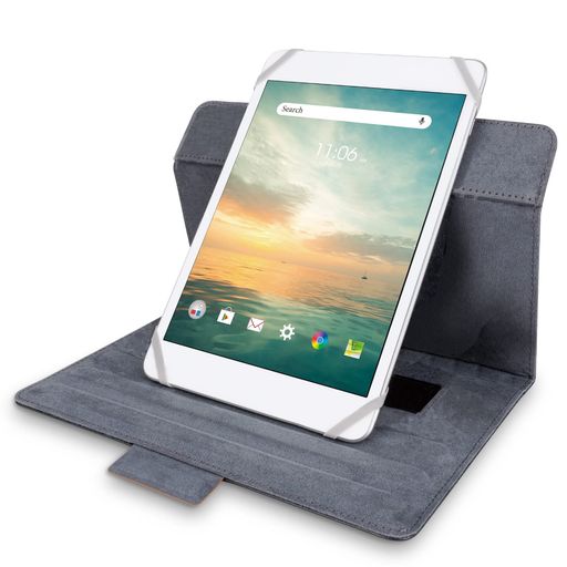 エレコムタブレット汎用ケースカバー手帳型ケースソフトレザー360度3アングルハンドベルトペンホルダー7.0~8.4インチブラックTB-08360NBK