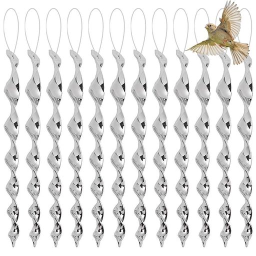 LWMINGALG鳥よけ鳩よけ12本セットスズメ撃退からす撃退カラスよけフン害防止農作物被害対策防鳥駆除太..