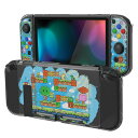 PlayVitalスイッチに対応する保護ケース、Switchに対応用ソフトTPUスリムケースカバーカラフルなABXYボタンキャップ付き、パターン付き保護シェル【...